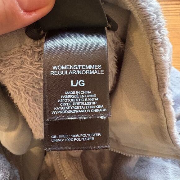 The North Face light gray fleece full zip womens sweater SIZE L - Picture 4 of 7